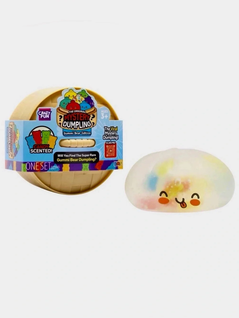RMS Crazy Fun Mystery GUMMY BEAR Dumpling Bun + Mystery SQUISHY BEAR ~2 Pack